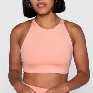 Girlfriend Collective Topanga Sports Bra Sherbert Size Small